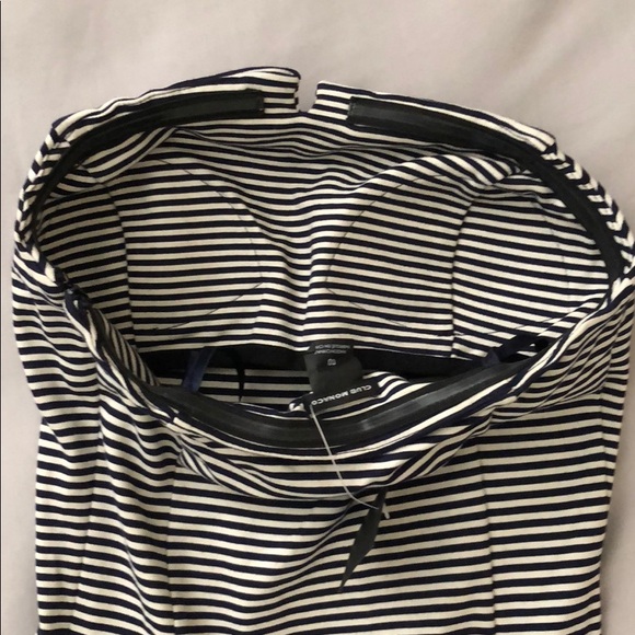Club Monaco Strapless Striped Mini Dress - Picture 3 of 3